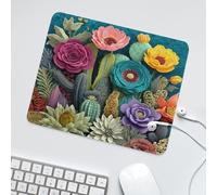 LUYYSKY Colorful Abstract Green Cactus Waterproof Base Mouse Pad Modern Realistic Southwest Desert Tropical Succulents Cactus Floral Desk Accessories Decor Lightweight Mouse Pad-30 x 25 CM