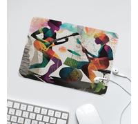LUYYSKY Colorful Modern Music Band Theme Non-Slip Rubber Mouse Pad Funny Musical Instruments Guitar Drum Kit Print Mouse Pads for Computers Laptop Mouse-24 x 20 CM