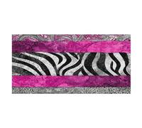LUYYSKY Colorful Retro Zebra Print Quick-Drying Beach Towel, Abstract Modern Fashion Stripe Wildlife Leopard Pattern Travel Vacation Single Sided Pile Bathroom Towels