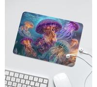 LUYYSKY Colorful Watercolor Ocean Jellyfish Non-Slip Rubber Mouse Pad Beautiful Abstract Underwater Sunset Animal Jellyfish Mouse Pads for Computers Laptop Mouse-24 x 20CM