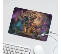 LUYYSKY Cool Abstract Wildlife Tiger Non-Slip Rubber Mouse Pad Fantasy Exotic Galaxy Western Animals Tiger Rose Floral Dreamcatcher Mouse Pads for Computers Laptop Mouse-24 x 20 CM