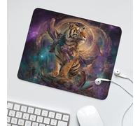 LUYYSKY Cool Abstract Wildlife Tiger Non-Slip Rubber Mouse Pad Fantasy Exotic Galaxy Western Animals Tiger Rose Floral Dreamcatcher Mouse Pads for Computers Laptop Mouse-30 x 25 CM