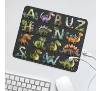 LUYYSKY Cute Classic Japanese Dinosaurs Non-Slip Rubber Mouse Pad Modern Anime Alphabet ABC Plants Animals Dinosaurs Mouse Pads for Computers Laptop Mouse-30 x 25 CM