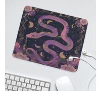 LUYYSKY Fantastic Galaxy Wildlife Snake Non-Slip Rubber Mouse Pad Boho Watercolor Aesthetic Floral Rose Animal Snake Mouse Pads for Computers Laptop Mouse-30 x 25 CM