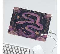 LUYYSKY Fantastic Galaxy Wildlife Snake Waterproof Base Mouse Pad Boho Watercolor Aesthetic Floral Rose Animal Snake Desk Accessories Decor Lightweight Mouse Pad-24 x 20 CM