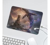 LUYYSKY Fantasy Abstract Animals Whale Non-Slip Rubber Mouse Pad Beautiful Watercolor Nautical Ocean Lighthouse Whale Mouse Pads for Computers Laptop Mouse-24 x 20CM