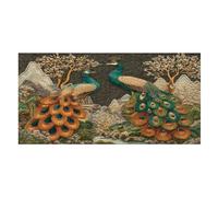 LUYYSKY Fantasy Colorful Peacock Quick-Drying Beach Towel, Beautiful Retro Spring Garden Flowers Animal Peacocks Travel Vacation Single Sided Pile Bathroom Towels