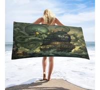 LUYYSKY Fantasy Rustic Sea Octopus Quick-Drying Beach Towel, Nautical Viking Animal Octopus Pirate Ship Skeleton Skull Travel Vacation Single Sided Pile Bathroom Towels-80 W cm x 160" L cm