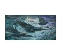 LUYYSKY Fantasy Vintage Crows Absorbent Beach Towel, Rustic Realistic Halloween Theme Wild Animals Black Raven Outdoor Single-Sided Velvet Beach Towel