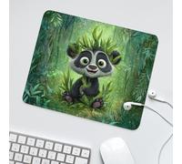 LUYYSKY Funny Classic Black&White Panda Waterproof Base Mouse Pad Beautiful Rustic Plant Bamboo Forest Green Leaves Animal Asian Panda Desk Accessories Decor Lightweight Mouse Pad-30 x 25 CM