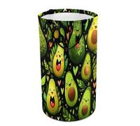 LUYYSKY Funny Realistic Avocado Versatile Storage Laundry Basket, Cartoon Cute Tropical Fruits Theme Avocado Large Capacity Bathroom Hamper With Handle