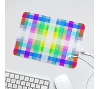 LUYYSKY Funny Watercolor Square Print Non-Slip Rubber Mouse Pad Vintage Classic Rainbow Colorful Geometric Pattern Mouse Pads for Computers Laptop Mouse-24 x 20 CM