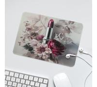 LUYYSKY Luxury Women Lipstick Theme Waterproof Base Mouse Pad Fashion Girls Makeup Hello Gorgeous Mid Century Floral Desk Accessories Decor Lightweight Mouse Pad-24 x 20 CM