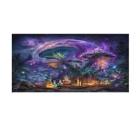 LUYYSKY Magic Cool Mushrooms Quick-Drying Beach Towel, Colorful Fantasy Aurora Fairy Tale Forest Night Floral Mushroom Travel Vacation Single Sided Pile Bathroom Towels