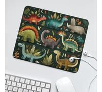 LUYYSKY Modern Classic Cartoon Dinosaurs Waterproof Base Mouse Pad Cute Watercolor Alphabet ABC Jungle Animals Dinosaurs Desk Accessories Decor Lightweight Mouse Pad-30 x 25 CM