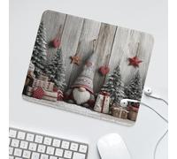 LUYYSKY Modern Cute Funny Gnome Waterproof Base Mouse Pad Christmas Abstract New Year Gifts Plant Pine Trees Texas Star Pattern Desk Accessories Decor Lightweight Mouse Pad-30 x 25 CM