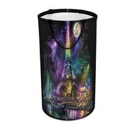 LUYYSKY Oil Painting Beautiful Eiffel Tower Collapsible Dirty Clothes Basket, Colorful Fantasy Galaxy Full Moon France Paris Tower Portable Clothes Storage Basket