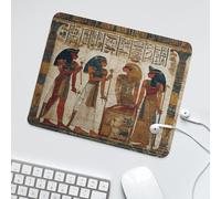 LUYYSKY Retro Ancient Egyptian Waterproof Base Mouse Pad Classic Antique Mystic Egypt Pharaoh&Queen Hieroglyphics Desk Accessories Decor Lightweight Mouse Pad-30 x 25 CM