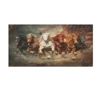 LUYYSKY Retro Realistic Horse Absorbent Beach Towel, American Rustic Western Desert Farm Animal Running Horse Outdoor Single-Sided Velvet Beach Towel