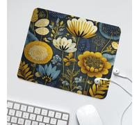 LUYYSKY Rustic Bohemian Bohemian Floral Non-Slip Rubber Mouse Pad Beautiful Rustic Plants Flowers Botanical Leaves Mouse Pads for Computers Laptop Mouse-30 x 25 CM