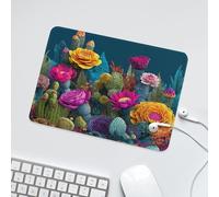 LUYYSKY Rustic Natural Green Cactus Waterproof Base Mouse Pad Modern Beautiful Southwest Desert Tropical Succulents Cactus Floral Desk Accessories Decor Lightweight Mouse Pad-24 x 20 CM