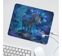 LUYYSKY Rustic Realistic African Zebra Non-Slip Rubber Mouse Pad Modern Abstract Animal Zebra Boho Plant Flowers Dreamcatcher Mouse Pads for Computers Laptop Mouse-30 x 25 CM