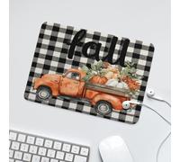 LUYYSKY Rustic Thanksgiving Old Truck Non-Slip Rubber Mouse Pad Colorful Classic Autumn Harvest Theme Plant Pumpkin Antique Truck Mouse Pads for Computers Laptop Mouse-24 x 20 CM