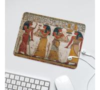 LUYYSKY Vintage Mystical Ancient Egyptian Non-Slip Rubber Mouse Pad Beautiful Rustic Egypt Pharaoh&Queen Hieroglyphics Mouse Pads for Computers Laptop Mouse-24 x 20 CM