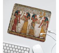 LUYYSKY Vintage Mystical Ancient Egyptian Waterproof Base Mouse Pad Beautiful Rustic Egypt Pharaoh&Queen Hieroglyphics Desk Accessories Decor Lightweight Mouse Pad-30 x 25 CM