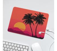 LUYYSKY Vintage Watercolor Sunset Beach Non-Slip Rubber Mouse Pad Modern Abstract Art Summer Beach Tropical Plant Palm Trees Pattern Mouse Pads for Computers Laptop Mouse-24 x 20 CM