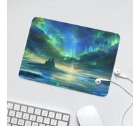 LUYYSKY Watercolor Galaxy Sunset Landscape Waterproof Base Mouse Pad Fantasy Abstract Anime Nautical Theme Aurora Desk Accessories Decor Lightweight Mouse Pad-24 x 20 CM