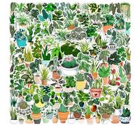 Luzhans 100PCS Green Botanical Nature Stickers Pack for Water Bottles Laptop Journaling Aesthetic Floral Decals Waterproof Vinyl Stickers