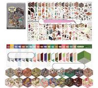 Luzhans 40 Sets Horror Theme Sticker Therapy for Adults,DIY 3D Sticker Scene Collection Book for Adults,Make Your Own Isometric House Stickers Relief Stress Pass The Time