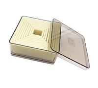 Luzhengyang 9 Square Cookie Biscuit Cutter Set | Cake Pastry Cutter | Nylon | Various Sizes | Safe Design | for Baking | Trendy Kitchen Tool - 1