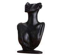 Luzhengyang Elegant Resin Necklace Earring Display Mannequin Bust for Women Organization | Perfect Jewelry Photography Props | Gift for Mom, Sister, Best Friend - Black