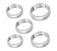 Luzhengyang Gothic Punk 5pcs Transparent Band Bat Tree Rings Set, Handmade Vegan Organic Resin Jewelry for Dark Souls, Unisex.