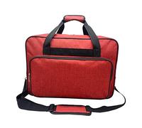 Luzhengyang Universal Sewing Machine Carrying Case, Large Capacity Nylon Bag, Portable Craft Tote for Knitting Enthusiasts, Travel and Storage, Shoulder Strap Design - Red