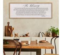 LuZhiQiang The Blessing Christian Song Lyrics Wall Decor 40''×15'' Scripture May The Lord Bless You Bible Verse Wall Art Sign (Wood)