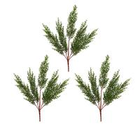 LUZLED 3Pcs Artificial Cypress Branches, 20.5 Inches Long Faux Pine Cypress Stems Picks, Simulation Pine and Cypress Leaves Decorative Branches for Home Decoration