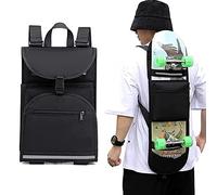 Luzoro Skateboard Backpack Bag, Foldable Carrier Travel Skateboard Bag Regular Skateboard Longboard Bag Adjustable Shoulder Straps for Electric Skateboard Universal Street Trend Girls and Boys