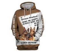 LuzoyaoLZY I Asked God for a True Friend so He Sent Me a German Shepherd 3D Printed Hoodie Pullover Streetwear Tracksuit Love Dog