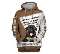 LuzoyaoLZY I Asked God for a True Friend so He Sent Me a German Shepherd 3D Printed Hoodie Pullover Streetwear Tracksuit Love Dog