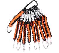 Luzoybo 10PCS Paracode Keychain with Carabiner Clips for Keys Backpack, Men, Women Camping, Hiking, Fishing (Orange)