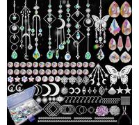 Luzoybo DIY Sun Catchers Making Kits Crystal Suncatchers Kit with Colourful Prism Pearl Rainbow Maker for Windows, Hanging, Indoor, Outdoor, Garden Decor