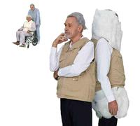 Luzphened Elderly Anti-Fall Airbags Belt, Air-bag Triggers in 0.08 Seconds, Auto-Deploy Fall Protection, with Remote Monitoring Alarm, Positioning and Sports Recording Khaki(M)-L