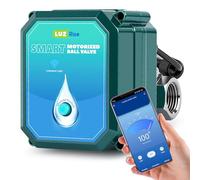 Luzrise Smart Motorized Ball Valve with Remote Control- Automatic Water Shut-Off, 0-100% Adjustable Flow, Programmable Timer, Real-Time Monitoring (Stainless Steel, DN15 (1/2''))