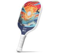 Luzz Carbon Fiber Pickleball Paddles, Sandblasted Surface USAPA Approved Pickleball Rackets for Beginners Increased Spin Control Pickle Ball Paddle Set for Men,Women,Pros,Adults,Sunset
