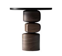 LUZZILE Tiny Side Table Apartment Creative Solid Wood Side Table Living Room Small Table Sofa Small Coffee Table Bedside Corner Table Small Round Table C End Table For Couch