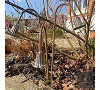 LV Bespoke Bluebell Cluster - Floral Metal Garden Stakes, Short.