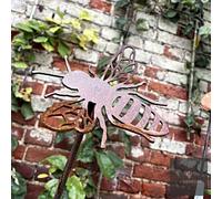 LV Bespoke Short Bee Metal Garden Stake Ornament